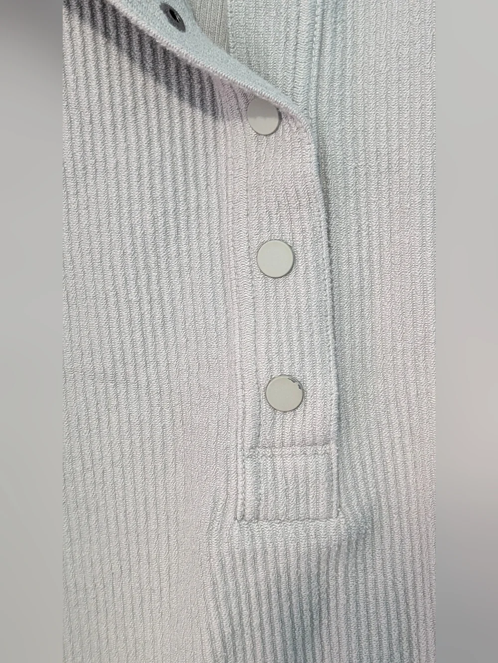 Light Sage Ribbed Henley Pullover - Picture 14 of 14